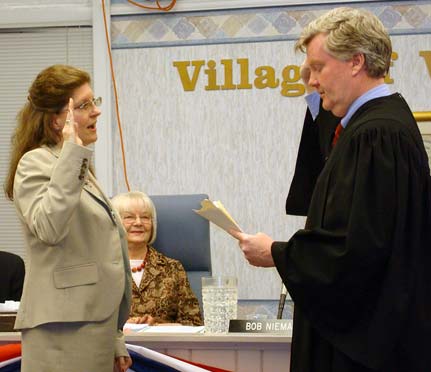 Trustee Deborah Bullwinkel Being Sworn In